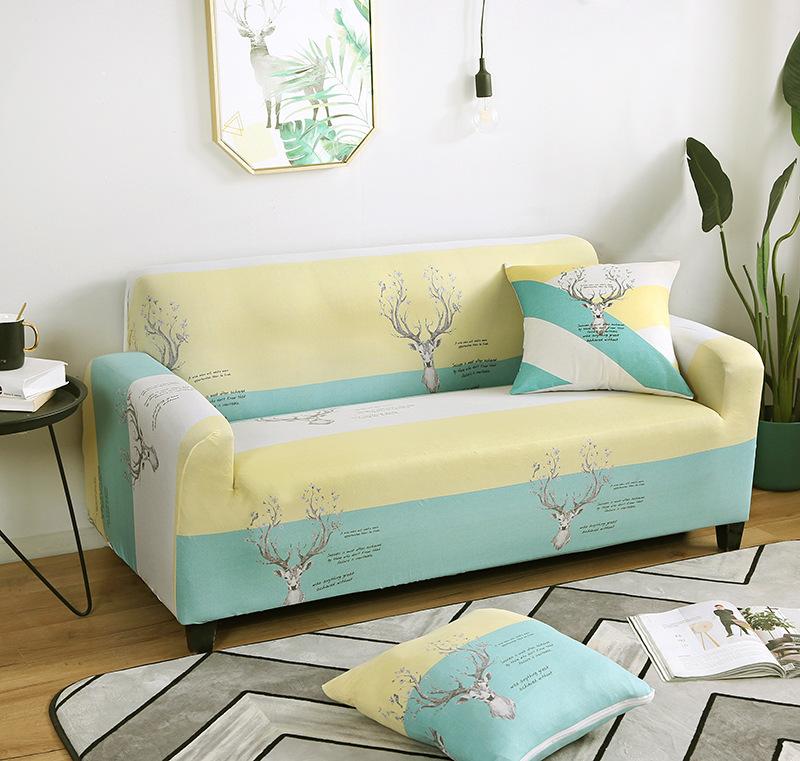 Printed Elastic All-inclusive Sofa Cover Washable Elastic Sofa Dust Cover Sofa Cover