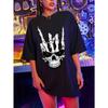 European Size Woman'S Plus Size - Trendy Printed Round-Neck T-Shirt with Drop Shoulders