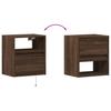 TV Wall Cabinet with LED Lighting Oak Effect 41 x 31 x 45 cm