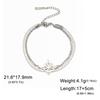 Lemegeton Charm Witch Celtic Knot Double Layer Bracelets Women Wicca Amulet Adjustable Chains Bracelet Stainless Steel Jewelry