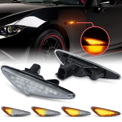 GemPro LED Side Marker Sequential Turn Signal Fender Lamp for Mazda Roadster ND Series Atenza Sedan GH Atenza Sport Premacy CW SE3P Late Also Fits
