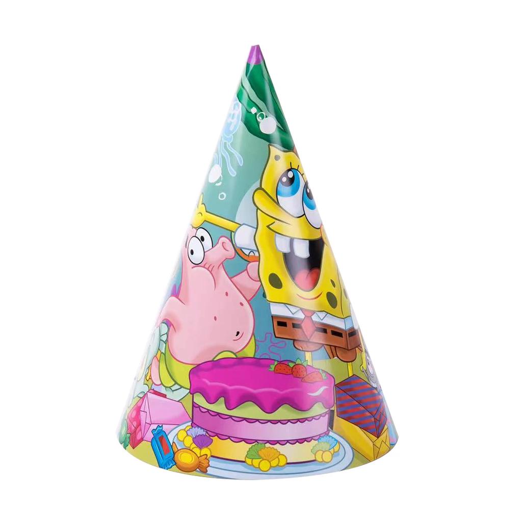Sponge-Bob Birthday Party Decoration For Kids Toy Aluminum Foil Latex Balloon Cartoon Tableware Event Supplies Banner Backdrops