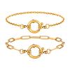 Exquisite Small Square Chain Bracelet for Women Girls, Gold Color Stainless Steel Bubble Buckle Bracelets,Fashion Jewelry Gifts
