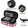 Pen Case Easy Open Zipper Roomy Interior 300D Polyester with Mesh Pocket Removable Divider and Pen Slots for Teens and Students