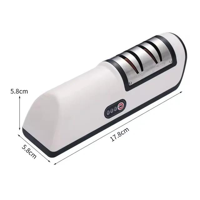 Electric Knife Sharpener Multifunctional Automatic Professional Kitchen Knife Electric Knife Sharpener Kitchen Accessories Tool 17.8x5.8CM