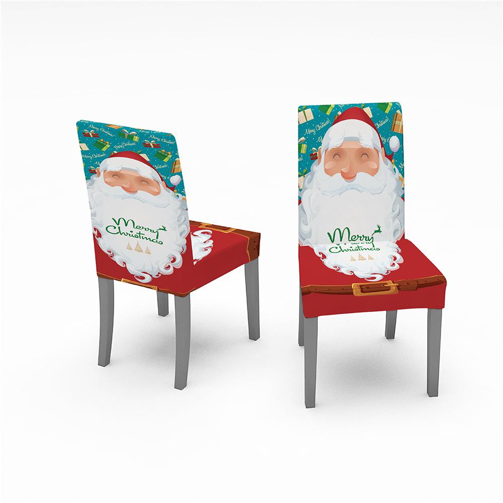 Christmas Chair Cover Stretch Digital Printed Kitchen Dining Chair Covers Home P