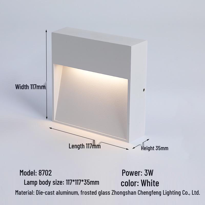Waterproof LED Step Light for Outdoor Ramps & Corners, Die-Cast Aluminum Plinth Light