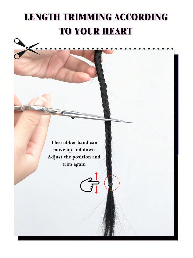 1 Piece/pack Wig Braid Synthetic One Card Twist Braid Imitation Pearl Boxing Braid Ponytail