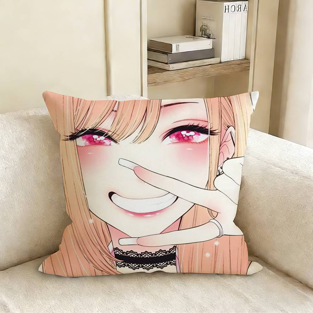 My D-Dress Up D-Darling Marin Kitagawa Various Sizes Square Pillow Case For Car Home Bedchamber Decor