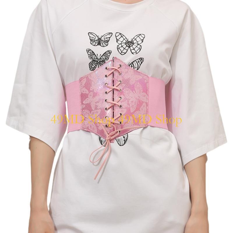 

49MD All-match Corset with Butterfly Printing Decor for Women Body Shaping Girdle розовый