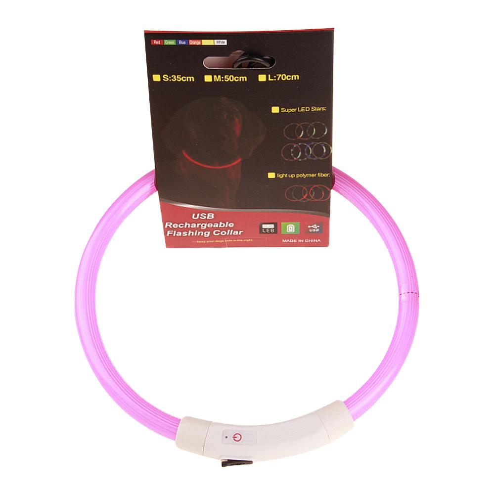 Flashing Glowing Dog Collar LED Dog Collar 3 Glowing Modes USB Rechargeable Bright & High Visibility for Small Medium Large Dogs