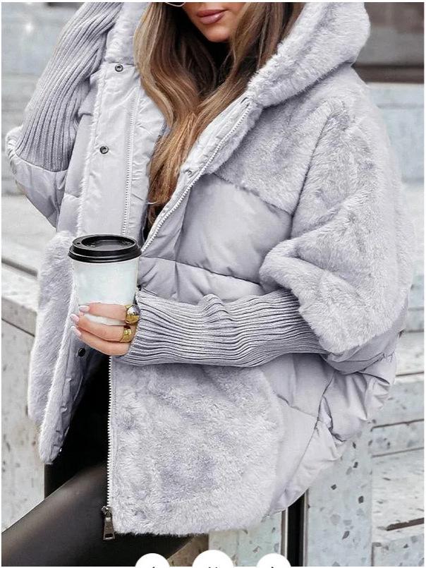 Veste en coton rembourrée à coutures pour femmes, coupe ample, pour l'automne/l'hiver 2024