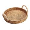 Handcrafted Bamboo Serving Tray with Stylish Wooden Handles