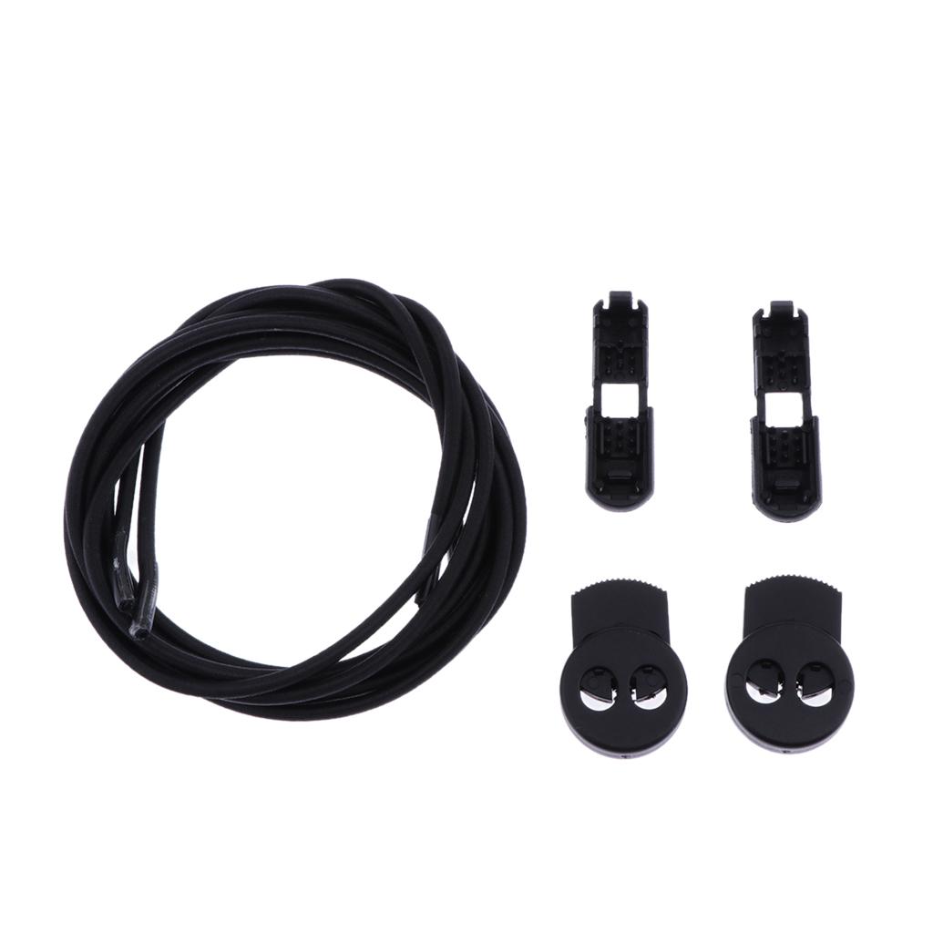 2 Pairs of Shoelaces Without Elastic Ties with Non- Buckles for Sports Shoes