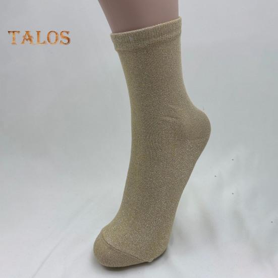 Șosete gleznă cu sclipici pentru femei, șosete echipaj metalice strălucitoare, șosete groase lucioase pentru doamne, șosetă subțire de vară din bumbac pentru doamne și fete