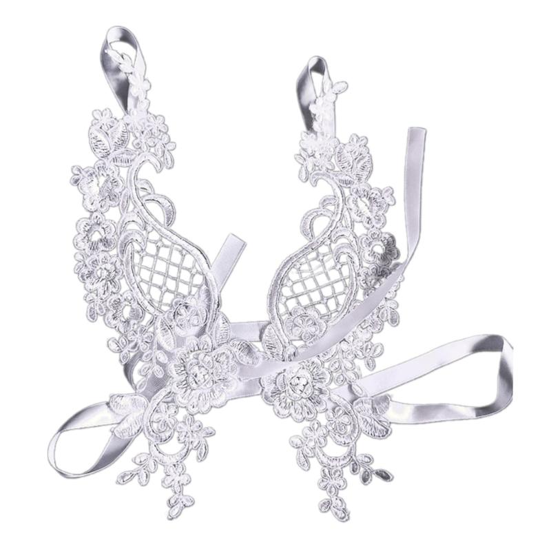 

Adjustable Barefoot Sandals Embroidery Flower Leaf Vine Design Anklet Bridal Foot Jewelry Music Festival Accessories 1