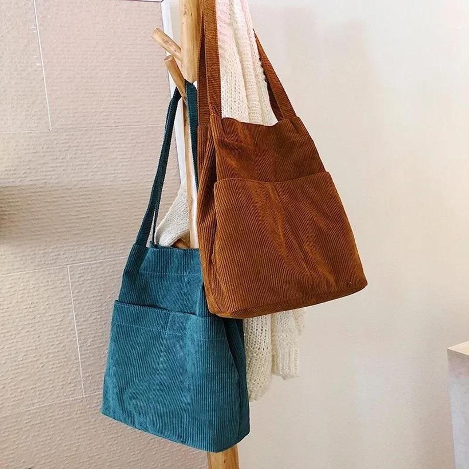 1 Pcs Large Capacity Women's Bag Twill Canvas Commuter One Shoulder Handheld Casual Small Design Simple Lazy Shopping Bags