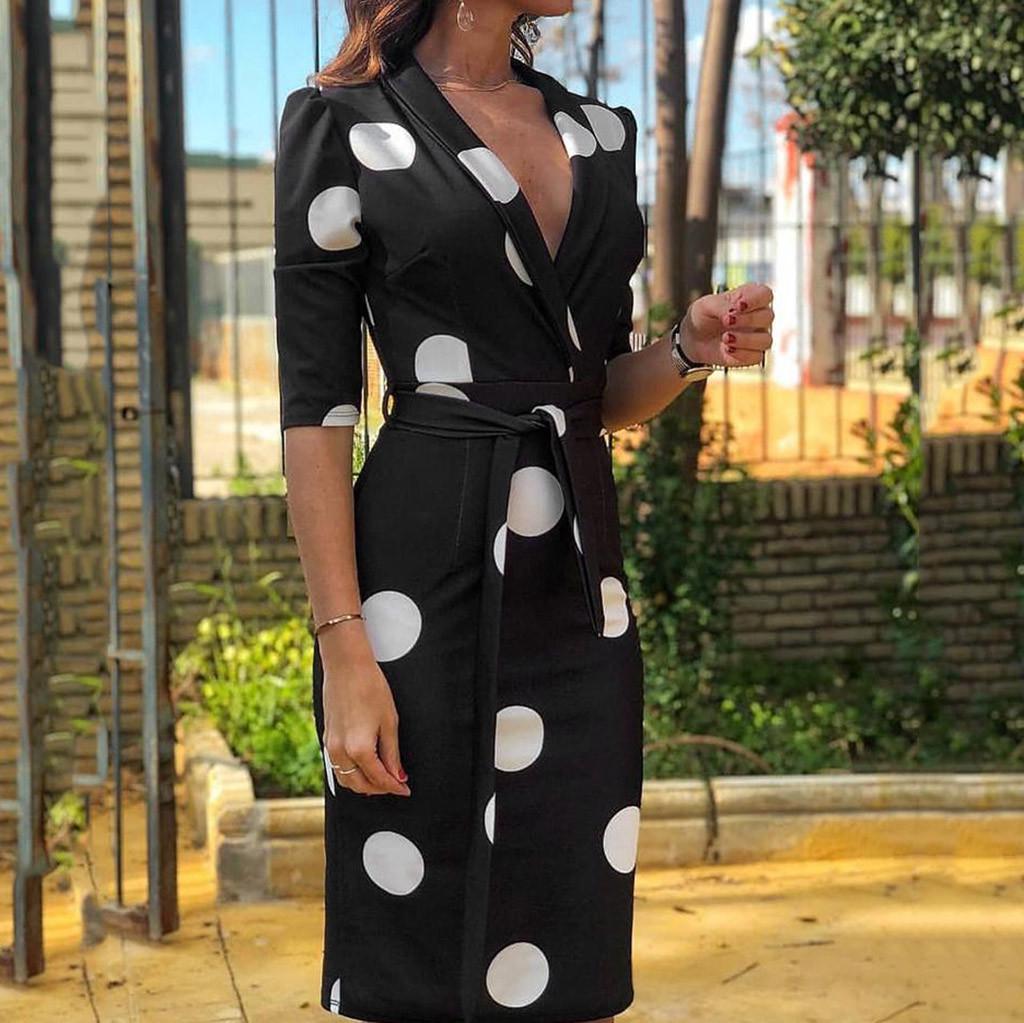 

Женское свадебное платье для гостей с коротким рукавом и V-образным вырезом с принтом