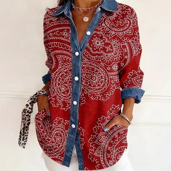 2026 European-American Patchwork Floral 3D Print Women's Spring Cardigan
