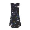 Damen Sommer Casual U-Ausschnitt Blumendruck Kleid Ärmelloses Kleid mit Taschen