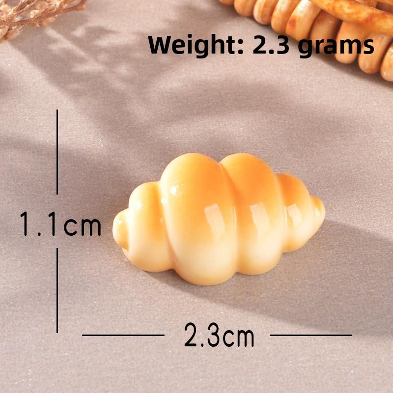Simulated Food Cream Bread Croissants And Pineapple Buns Resin Ornament For Gift