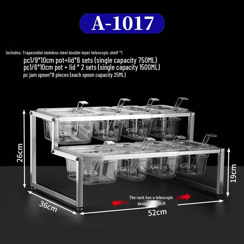 Acrylic Ingredient Dispenser Set with Rack