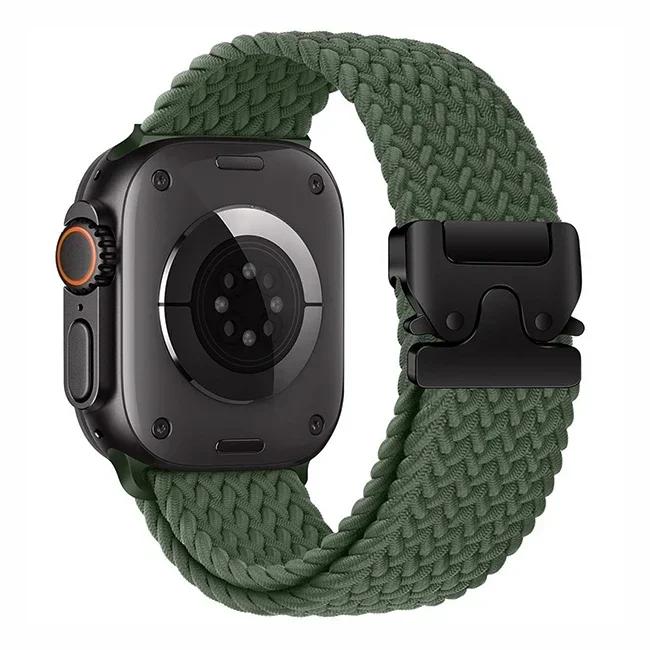 Braided Solo Loop Strap For Apple Watch Ultra 2 band 49mm 44mm 45mm 46mm 40mm 41mm 42mm Bracelet iWatch Series 10 9 SE 8 7 6 5 4