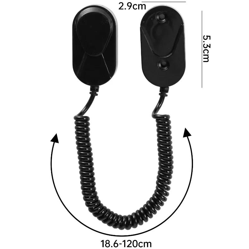 

Spring Ropes Magnetic Hook Anti-lost Remote Control Holder Retractable Security Cable Lock for VD Game Console Home Storage Tool чёрный