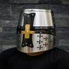 Casca Cavaler Templier Medievală Secolul al XIII-lea Cască Completă din Oțel Cască Mare Medievală de Cruciat Cosplay Istoric Cască LARP