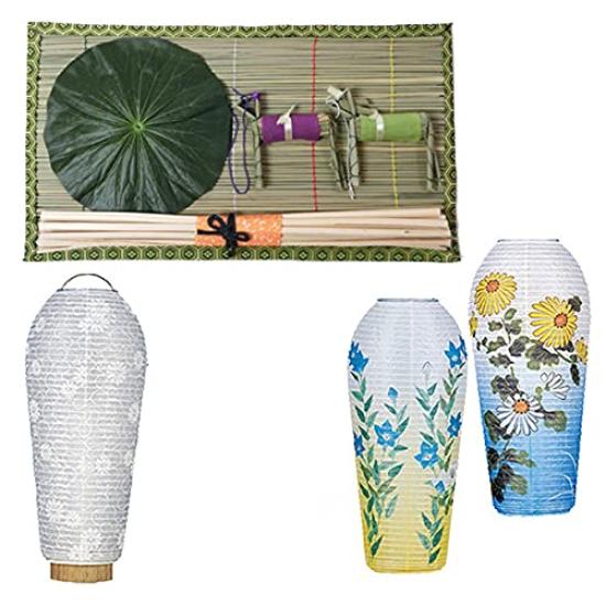 

Kyoto Butsudan Hayashi Bon Festival Lanterns and Obon Supplies [First Obon SetNew Obon Set: Mini Bon Festival Lantern, Kodama, 2-Piece Firebox Set