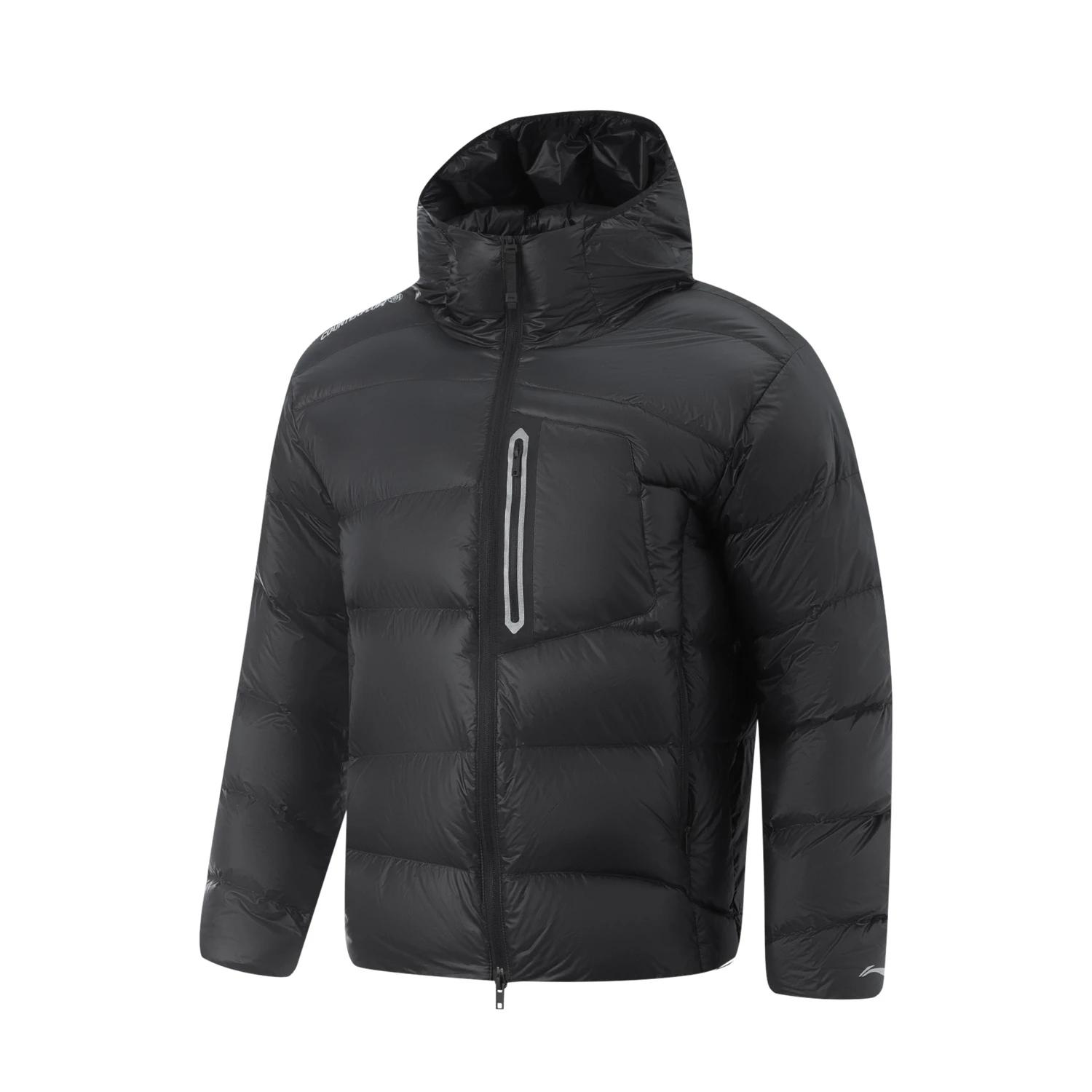 

Li-Ning Outdoor Series Outdoor CF Waterproof Hooded Versatile Zipper Warm Comfortable Down Jacket Men jackets AYMV161-4 S