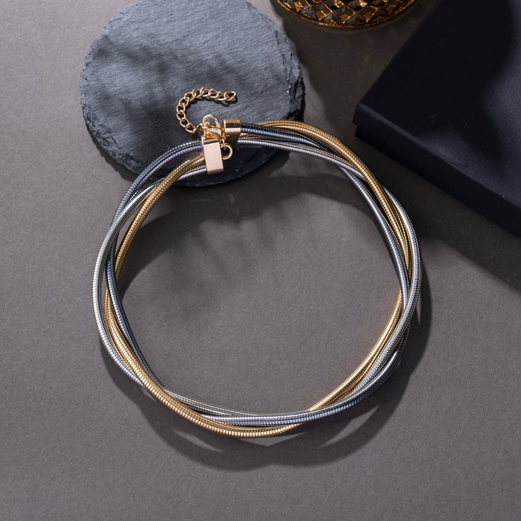 Punk Hip-Hop Stil Übertriebene Spiralkette für Frauen Einfache Feiertagsparty Schmuckaccessoires