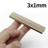 3x1mm Super Silný Neodymový Magnet N35 NdfeB Permanentní Magnetické imanes Kulaté Silné Magnety Lednicový Magnet