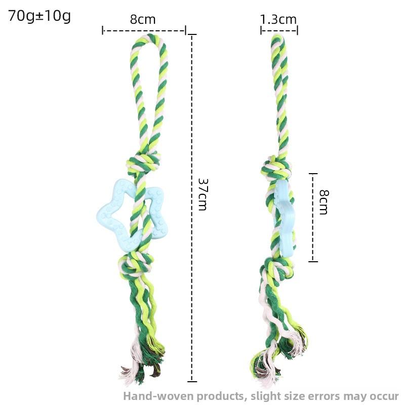 Pet Toy Cotton Rope, Star-shaped Drawstring, Wear-resistant Teeth Knot, Training, Self-entertaining and Boring Dog Toy