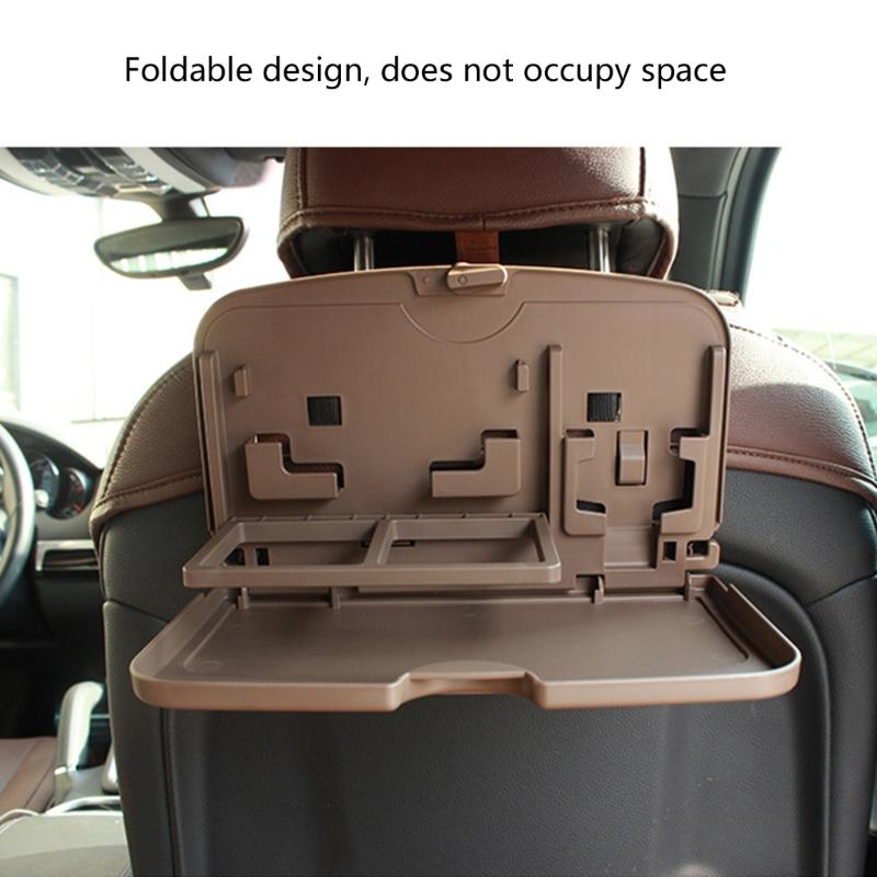Vehicle Seat Back Organizers Tray Multifunctional Drink Holder Quick Mount System For Snacks Meals Car Interior