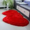 Red Heart-Shaped Non-Slip Wedding Room Floor Mat for Bedroom