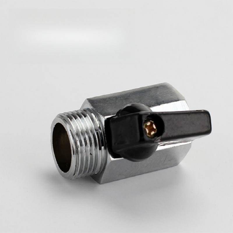 Mini Ball Valve with Internal and External Thread, All Copper Electroplated Double Internal Thread Double External Thread Water