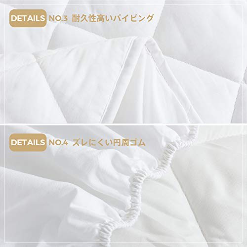 Kumori 100% Baumwolle Spannbettlaken mit integriertem Pad, Einzelgröße, Pillingresistent, Hautfreundlich, Schnelltrocknend, Langlebig, Waschbar, Ganzjährig, TEIJIN