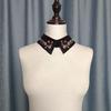 Outer Front Button-Up Shirt Collar Korean Version White Shirt Collar Versatile Hollow Lace Collar Fake Collar Niche Decorative Collar