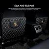 2Pcs Leather Car Anti-Kick Mat Auto Seat Back Protector Pad For Porsche 911 718 Taycan Panamera Cayenne Macan Boxster Cayman