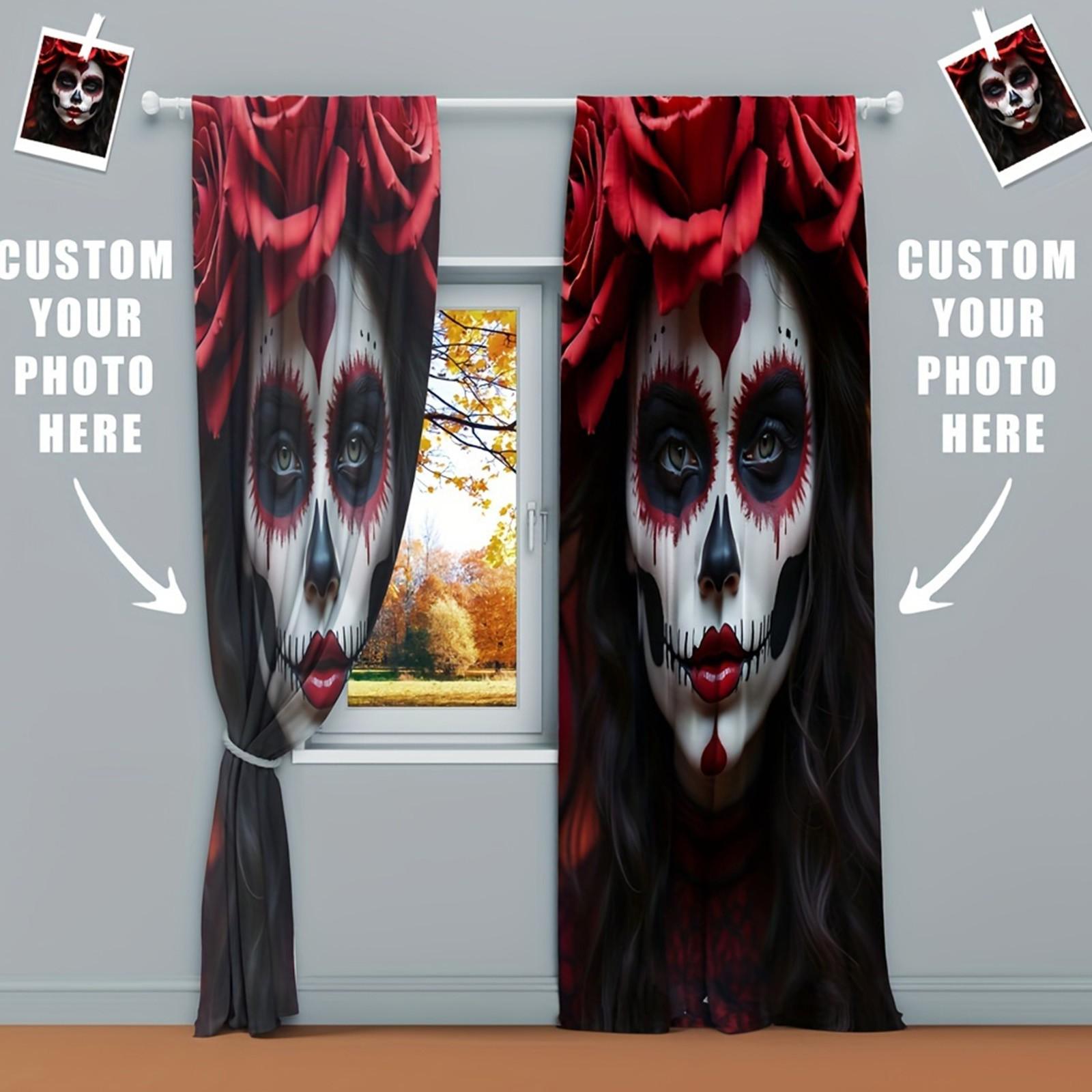 

Персонализированные шторы с индивидуальной печатью S белый