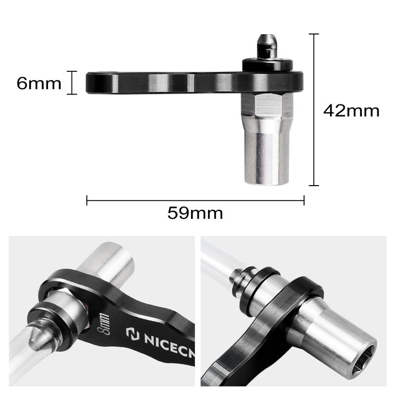Motorcycle ATV UTV 8mm Mini Hydraulic Brake & Clutch Bleeder Tool For KTM Yamaha Raptor 700 YFZ Polaris RZR CanAm X3 Arctic Cat