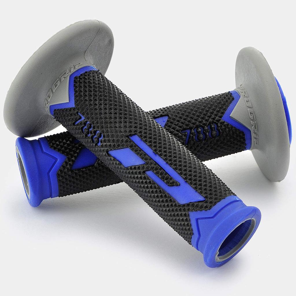 Daytona PROGRIP 788 Type Motorcycle for Handlebar Diameter with Gel 98114 Grips, 115mm, 22.2mm (Off-Road), Anti-Vibration End-Penetration, Blue,