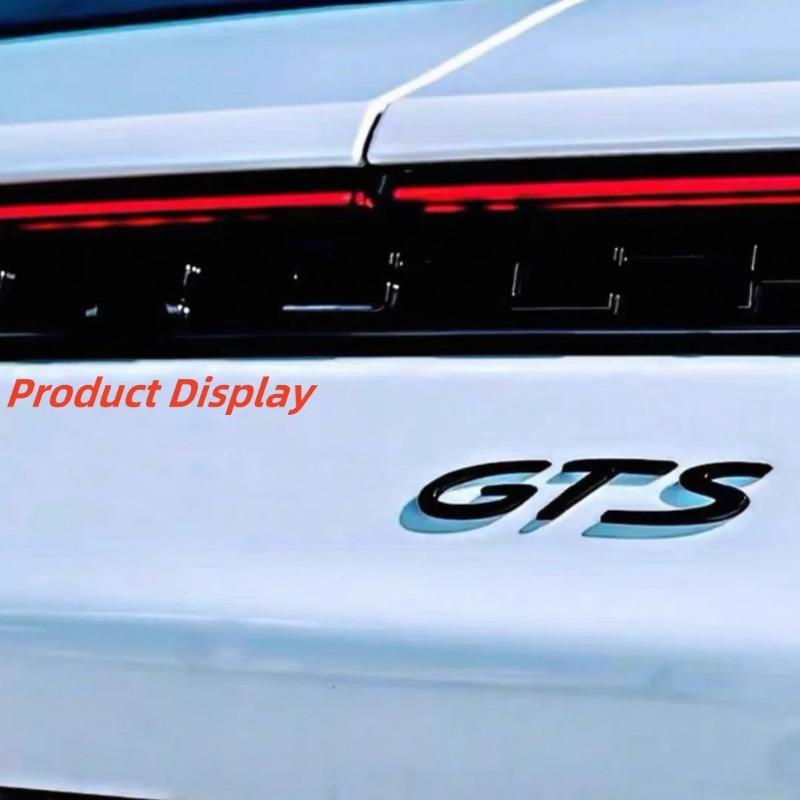 1pcs Metal GTS Letter Sticker Car Rear Emblem Fender Side Rear Tail Trunk Badge Sticker Styling Accessories For 911 718 928 901