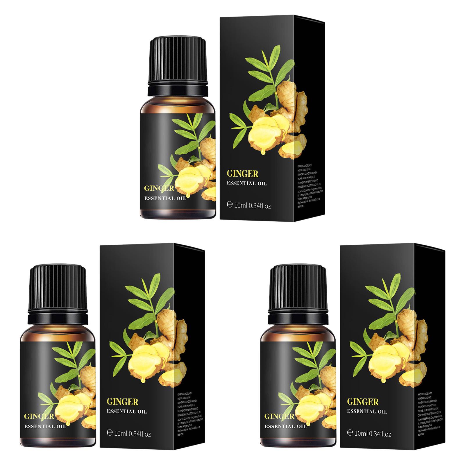 

3-Pack Pure Plant Essential Oils Set for Aromatherapy, Massage & Spa, Scented Relaxation & Skin Moisturizing Body Care One Size