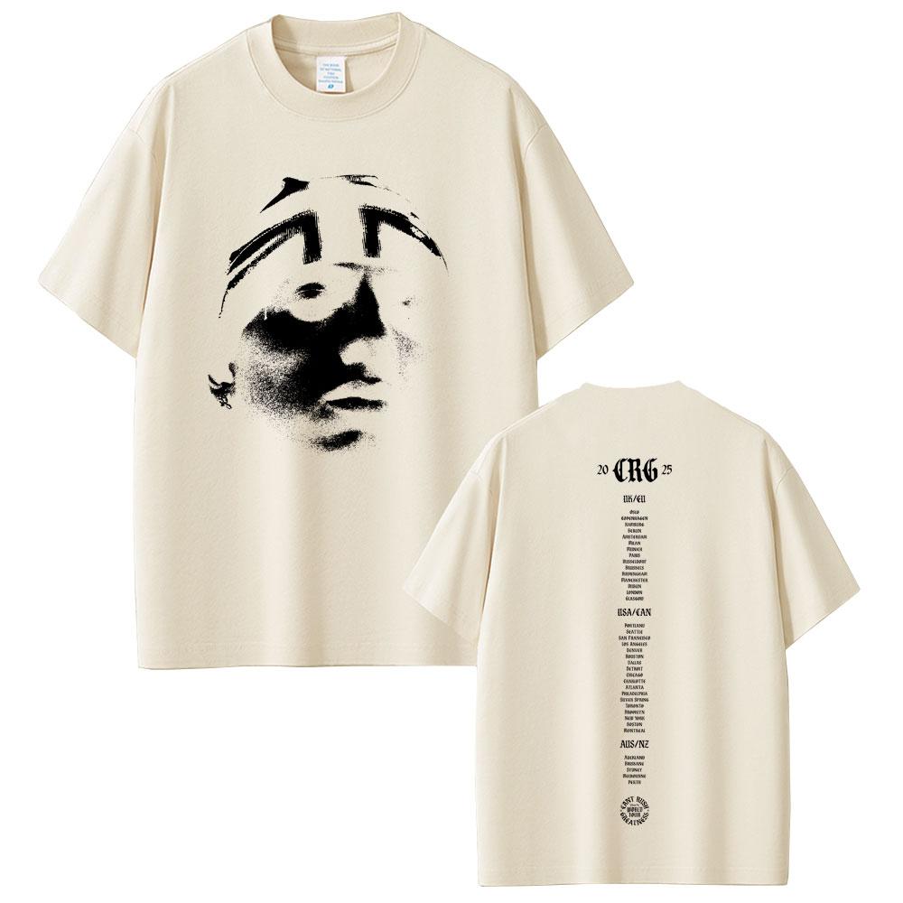 Rapper Central Cee Face Graphic T Shirt CANT RUSH GREATNESS World Tour 2025 Tshirt Unisex Women Hip Hop Fashion Oversized Tshirt
