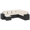VidaXL Salon de Jardin avec Coussins 7 pcs, Canapés de Terrasse, Ensemble de Meubles de Patio, Mobilier d'Extérieur, Noir 3255233