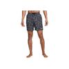 Nike Fashionable Versatile Lace-Up Mid-Rise All-Over Print Swim Trunks Men swimwear Black FZ6361-010