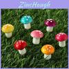 Vibrant Mini Colorful Mushroom Ornaments For Enchanting Dollhouse Garden Decor