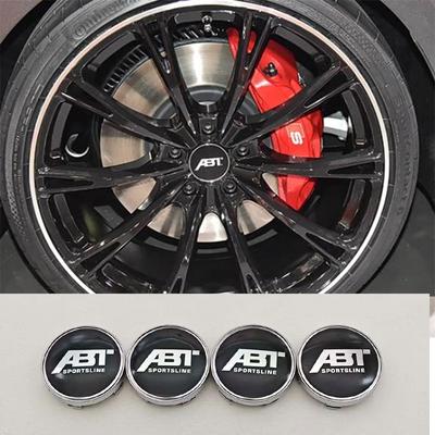 4 pièces 60mm Logo ABT Badge de Voiture Cache-Moyeux de Roue Cache-Badges Autocollant Accessoires de Style